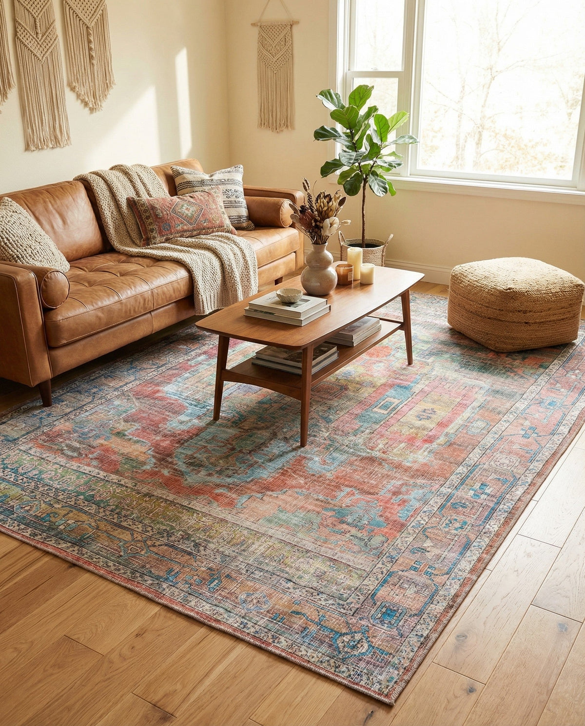Zahara Oasis Collection Area Rug - Sahara Rectangle Multi  lifestyle 19