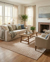 Garden Lattice Charm Collection Area Rug - Arbor (Beige) Rectangle Beige  lifestyle 8