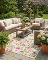 Seaside Blooms Collection Area Rug -  Meadow Rectangle Multi  lifestyle 37