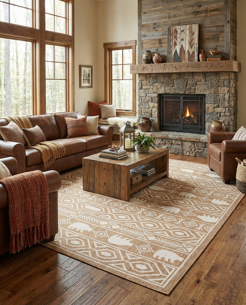 Mesa Oasis Rugs Collection Area Rug - Sundown Rectangle Taupe  lifestyle 20