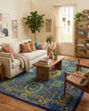 Caribbean Cove Collection Area Rug -  Grenada Rectangle Navy Blue  lifestyle 17