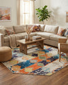 Colorburst Oasis Collection Area Rug -  Marina Octagon Ivory  lifestyle 39