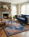 Eden Oasis Collection Area Rug -  Tranquility (Dark Blue) Rectangle Dark Blue  lifestyle 17