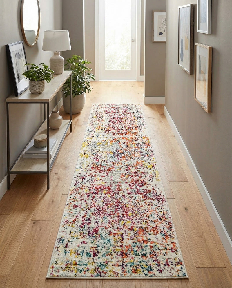 Georgetown Rugs Collection Area Rug - Dupont (Light Multi) Runner Light Multi  lifestyle 86