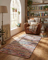 Thar Cotton Collection Area Rug - Alleppey Runner Multi White  lifestyle 76