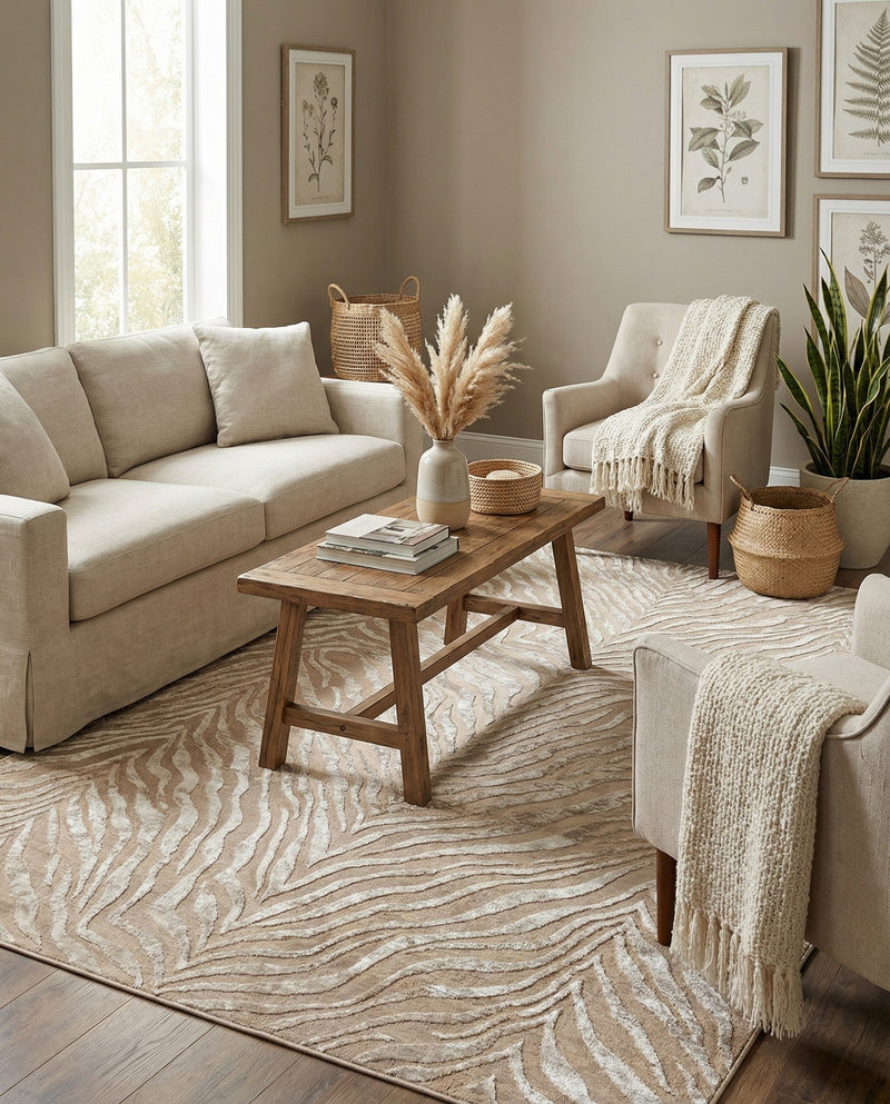Bloomsbury Elegance Collection Area Rug -  Chelsea Rectangle Ivory Beige  lifestyle 37