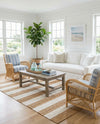 Martha's Vineyard Blueprints Collection Area Rug - Edgartown Rectangle Tan Sand  lifestyle 35