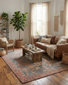 Savannah Threads Collection Area Rug -  Patagonian Rectangle Antique Blue  lifestyle 3