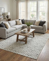 Garden Maze Retreat Collection Area Rug -  Topiarytrail Rectangle White  lifestyle 10