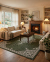 Patio Heritage Collection Area Rug -  Charleston (Green) Rectangle Green  lifestyle 7