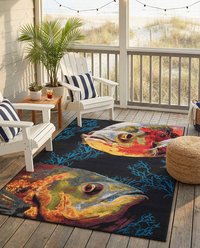 Seaside Haven Rugs Collection Area Rug -  Harbor Rectangle Multi  lifestyle 22