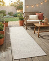 Tribal Terrace Treasures Collection Area Rug - Mayan Marina (Light Gray) Runner Light Gray  lifestyle 80
