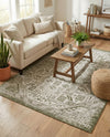 Tribal Terrace Treasures Collection Area Rug - Mayan Marina (Green) Rectangle Green  lifestyle 32