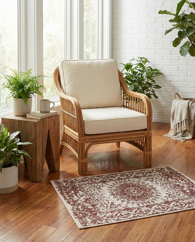 Patio Heritage Collection Area Rug -  Lafayette (Rust Red) Rectangle Rust Red  lifestyle 26