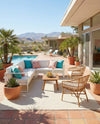 Jill Zarin Sedona Oasis Outdoor Collection Area Rug - Coconino (Pebble Stones) Square Pebble Stones  lifestyle 44