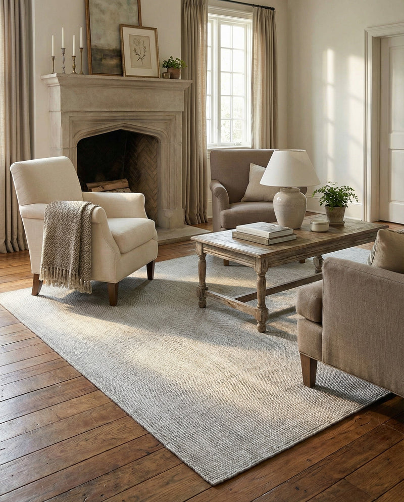 Berkshire Estate Collection Area Rug - Windsor (Grey Manor) Rectangle Grey Manor  lifestyle 3