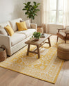 Tribal Terrace Treasures Collection Area Rug -  Incan Isle (Yellow) Rectangle Yellow  lifestyle 10
