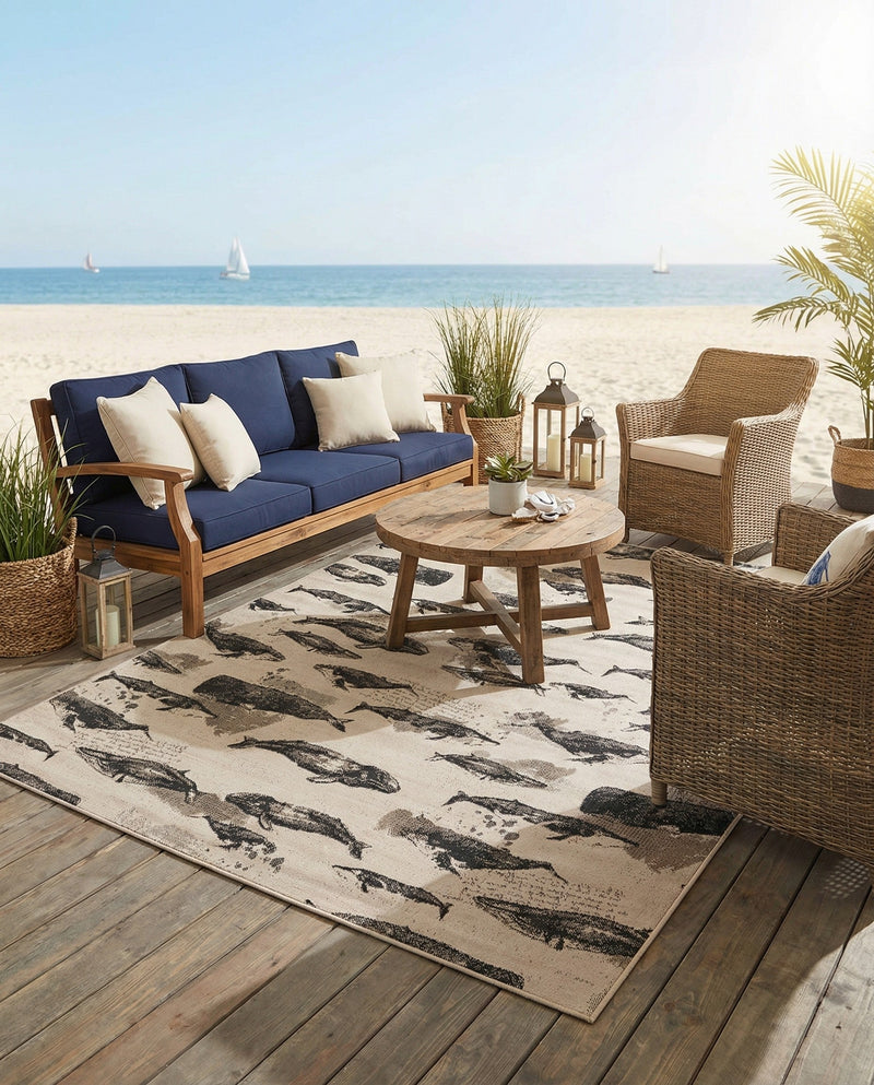 Seaside Haven Rugs Collection Area Rug -  Seabreeze Rectangle Beige  lifestyle 9
