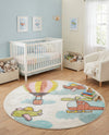 Wonder Tykes Collection Area Rug -  Splatter Round Multi  lifestyle 43
