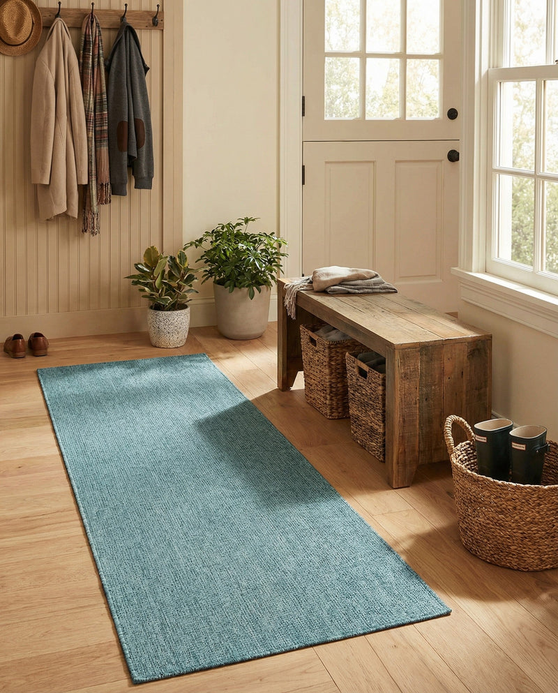 Seaside Serenity Collection Area Rug - Veranda (Aquamarine) Runner Aquamarine  lifestyle 58