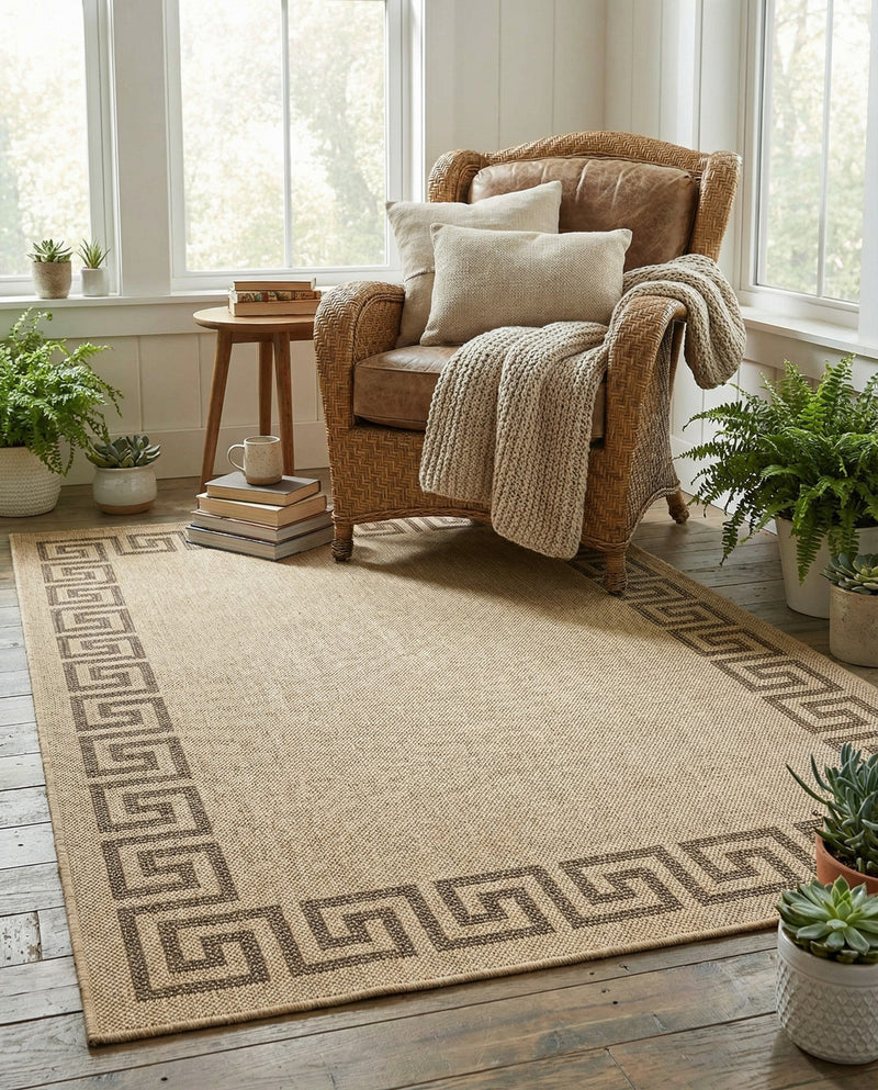 Sahara Sands Collection Area Rug -  Elephantine Rectangle Natural  lifestyle 6
