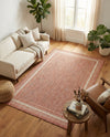 Terrace Fringe Collection Area Rug - Veranda (Rust Red) Rectangle Rust Red  lifestyle 11