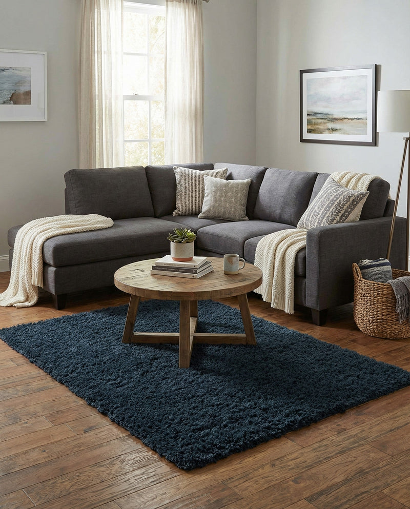 Eternal Plush Oasis Collection Area Rug -  Tranquility (Cobalt) Rectangle Cobalt  lifestyle 28