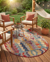 Urban Terrace Collection Area Rug -  Arcade Oval Multi  lifestyle 51
