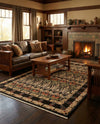 Chelsea Elegance Collection Area Rug -  Brompton (Black) Rectangle Black  lifestyle 17