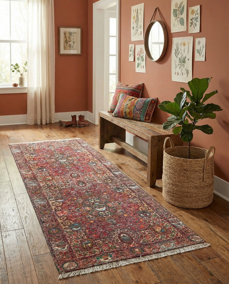 Bazaar Chic Collection Area Rug -  Khouribga Runner Rust Red  lifestyle 44