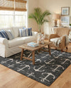 Seaside Haven Rugs Collection Area Rug - Sapphire (Charcoal) Square Charcoal  lifestyle 49