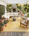 Tribal Terrace Treasures Collection Area Rug -  Incan Isle (Yellow) Rectangle Yellow  lifestyle 9