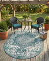 Urban Oasis Rugs Collection Area Rug -  Penthouse (Teal) Oval Teal  lifestyle 29