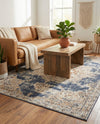 Coastal Manor Collection Area Rug -  Pelican Rectangle Dark Blue  lifestyle 23