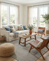 Seaside Serenity Collection Area Rug - Veranda (Light Gray) Rectangle Light Gray  lifestyle 11
