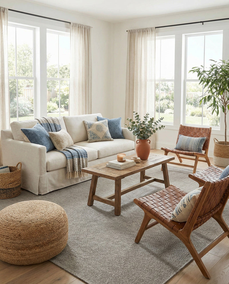 Seaside Serenity Collection Area Rug - Veranda (Light Gray) Rectangle Light Gray  lifestyle 11