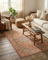 Seville Stripes Collection Area Rug - Cadiz (Brick Red) Rectangle Brick Red  lifestyle 21