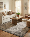 Tribal Terrace Treasures Collection Area Rug - Mayan Marina (Charcoal Gray) Rectangle Charcoal Gray  lifestyle 32