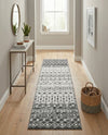 Mediterranean Lattice Collection Area Rug -  Casablanca (Ivory and Gray) Runner Ivory and Gray  lifestyle 37