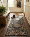 Patio Heritage Collection Area Rug -  Lafayette (Black) Runner Black  lifestyle 71
