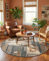 Savannah Sojourn Collection Area Rug -  Tsavo Round Multi  lifestyle 67