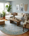 Caribbean Breeze Collection Area Rug -  Calypso Round Gray  lifestyle 38