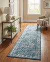 Patio Heritage Collection Area Rug -  Augusta (Blue) Runner Blue  lifestyle 74