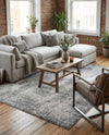 Riviera Elegance Collection Area Rug -  Grasse Rectangle Dark Gray  lifestyle 18