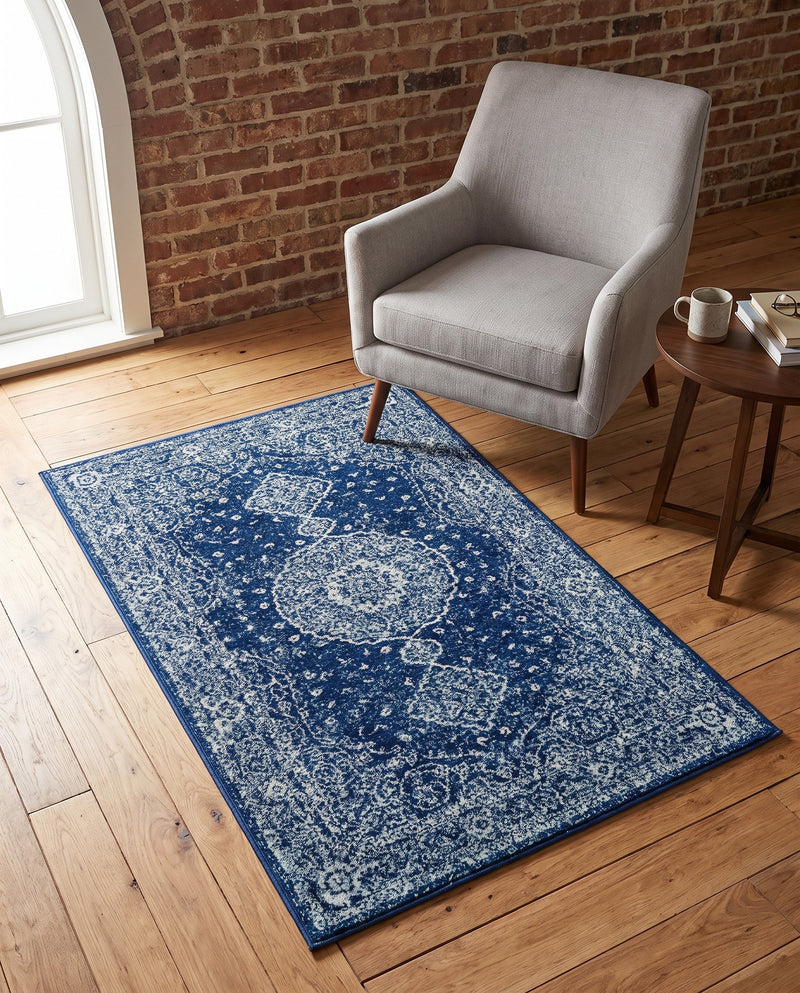 Dover Terrace Collection Area Rug - Marina (Navy Blue) Rectangle Navy Blue  lifestyle 21