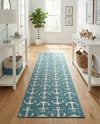 Seaside Haven Rugs Collection Area Rug - Sapphire (Teal) Runner Teal  lifestyle 52