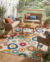 Outdoor Marrakesh Collection Area Rug -  Chefchaouen Rectangle Multi Beige  lifestyle 24