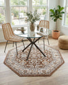 Savannah Elegance Collection Area Rug - Augusta (Brown) Octagon Brown  lifestyle 78