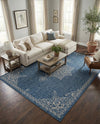 Patio Heritage Collection Area Rug -  Charleston (Blue) Rectangle Blue  lifestyle 14