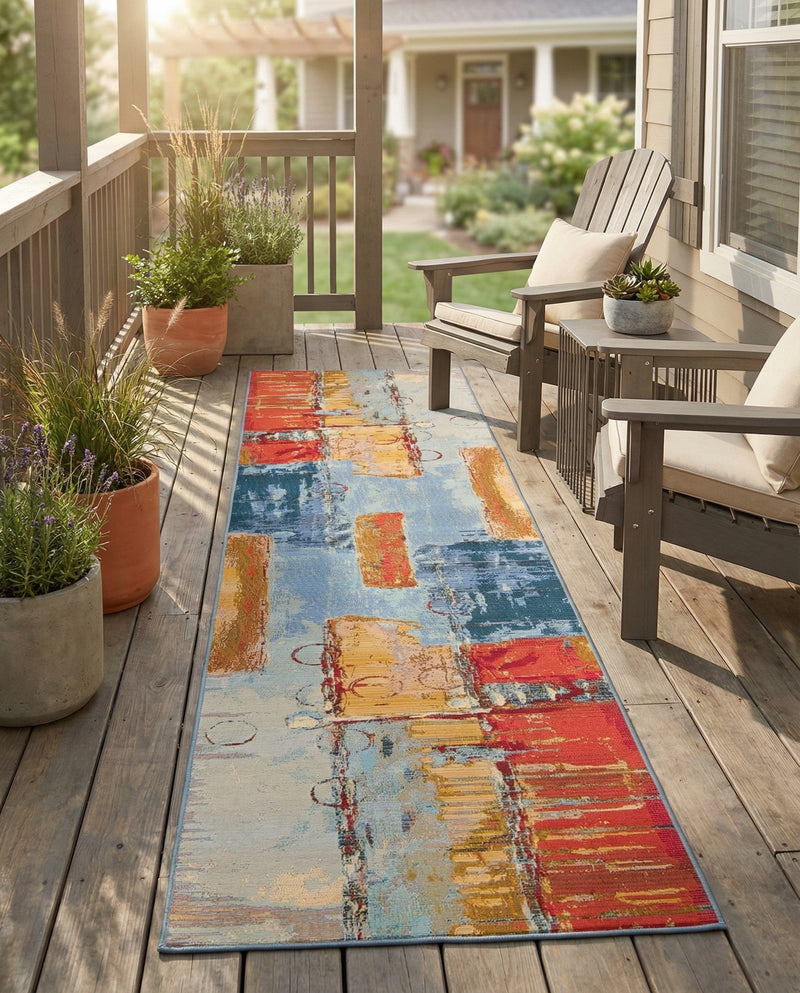 Urban Terrace Collection Area Rug -  Arbour Runner Multi  lifestyle 67